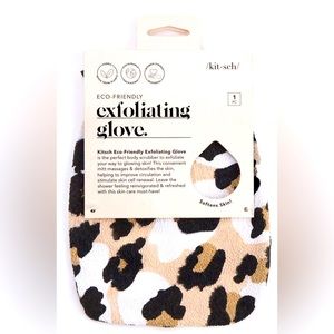 Kitsch Exfoliating Glove Leopard NWT